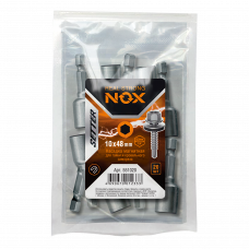 Головка торцевая NOX магнитная 10х48мм, ПВХ NUT SETTER 20 шт/уп.